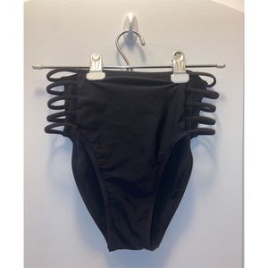 Xhilaration Black Strappy Hipster Bikini Swim Bottom Junior’s Medium